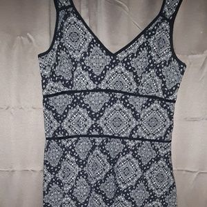 Ann Taylor Loft Navy and White dress